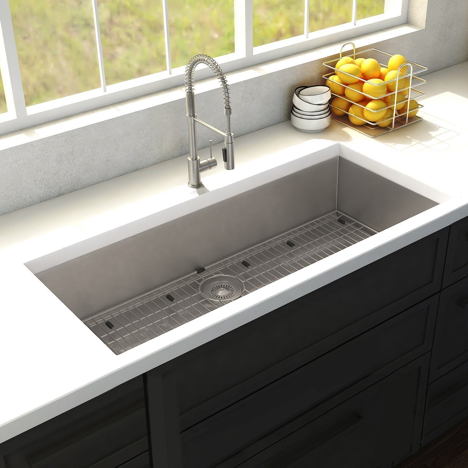 ZLINE 36 in. Meribel Undermount Kitchen Sink with Bottom Grid (SRS-36)