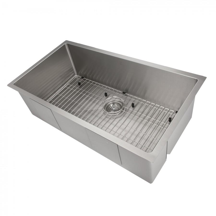 ZLINE 36 in. Classic Series Undermount Single Bowl Sink (SRS-36) in Stainless Steel