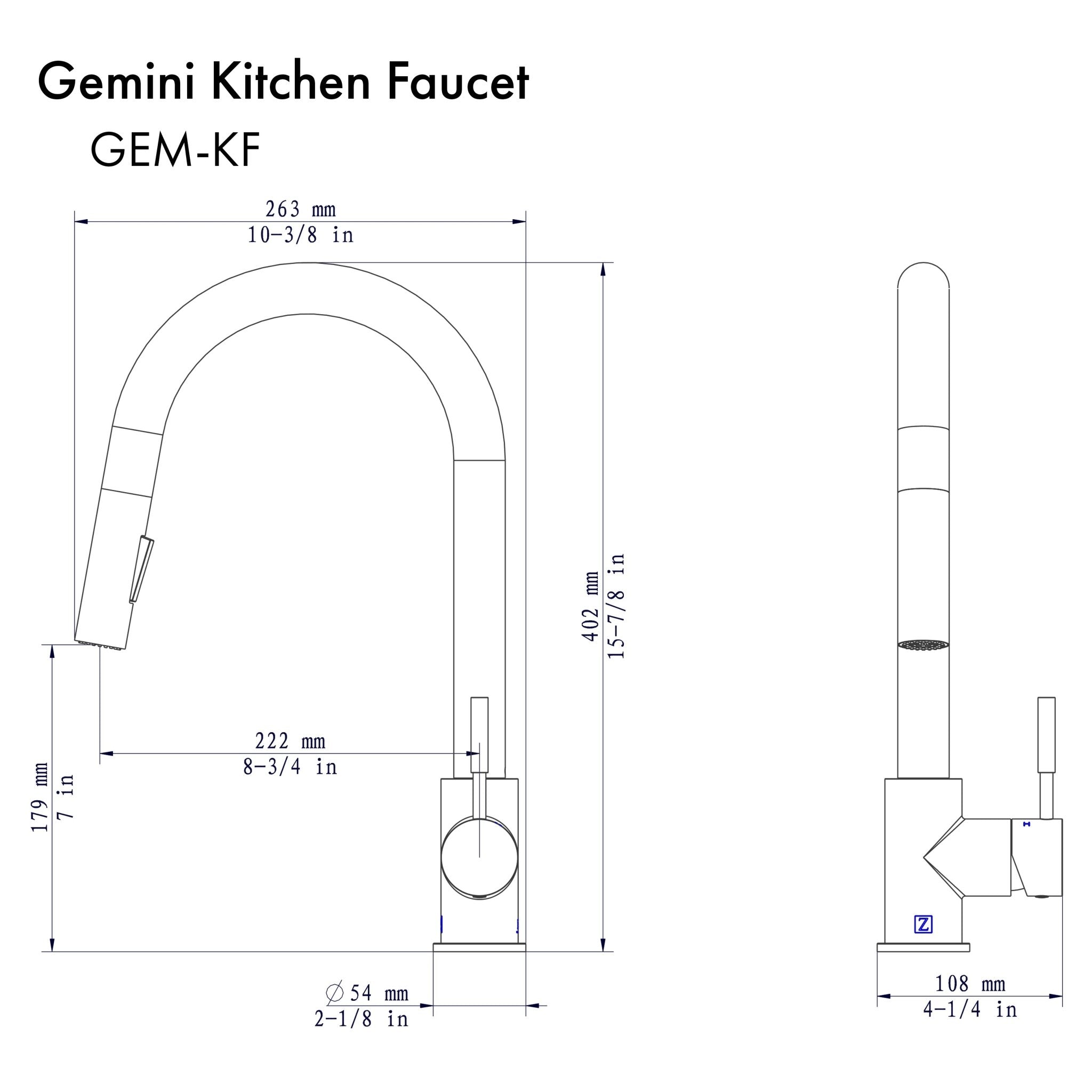 ZLINE Gemini Kitchen Faucet (GEM-KF)